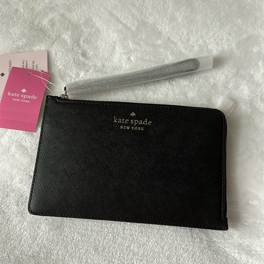 Kate Spade - Genuine Saffiano Leather Wristlet Back NWT